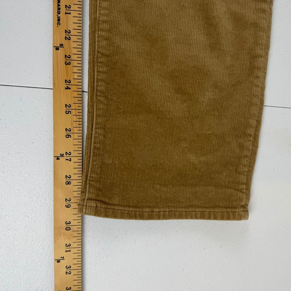 Polo Ralph Lauren Mens Corduroy Pants 38x30 Tan Brown Stretch Straight Leg Pony